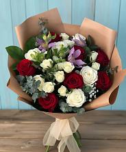 Букет цветов из:  Розы и Альстромерии #REPLACE_PRED# Глинково
