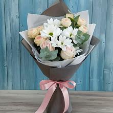 Букет цветов из:  Хризантемы и Розы #REPLACE_PRED# Глинково