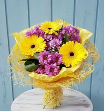 Букет цветов из:  Хризантемы и Герберы в Глинково