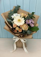 Букет цветов из:  Герберы и Хризантемы в Глинково