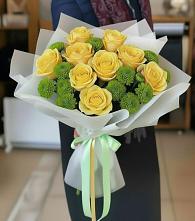 Букет цветов из:  Хризантемы и Розы #REPLACE_PRED# Глинково