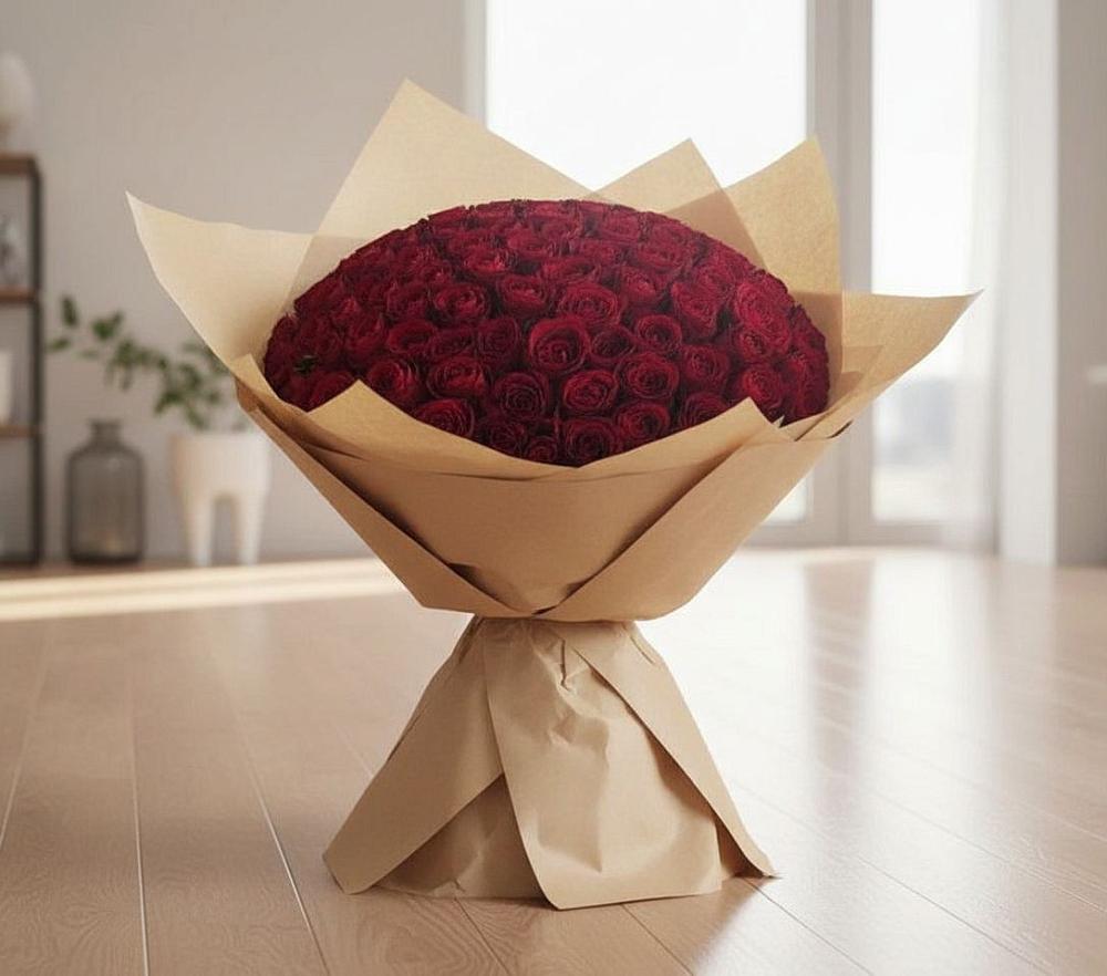 Букет 101 Красная роза в Глинково
