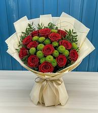 Букет цветов из:  Розы и Хризантемы #REPLACE_PRED# Глинково